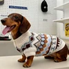 Bohemia Sweater for Wiener Dogs Autumn Hand-knitted Soft Coat for Badger Dogs Thick Warm Loungewear for Dachshund Small Mid Dogs 3