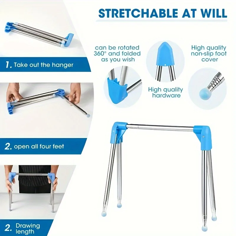 Foldable Clothes Drying Rack Collapsible Clothes Dryer Space Saver Floor Standing Clothes Drying Rack for Balcony Bedroom