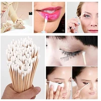 100/200Pcs 6 Inch Long Wooden Handle Cotton Swabs Cleaning Sticks Applicator 2