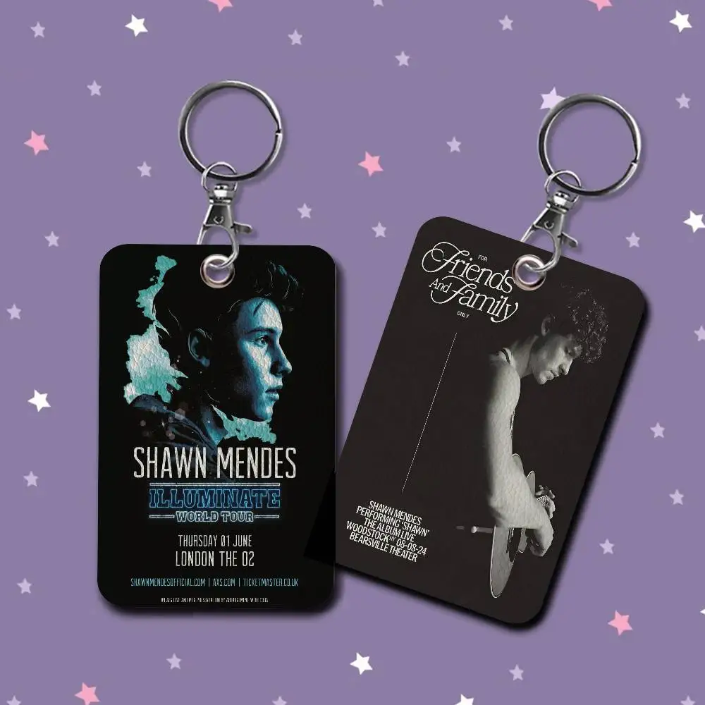 가수 Shawn Mendes 사무용품 남성 및 여성 신용카드 열쇠고리 학생증 ID 카드 홀더 자격증 홀더 카드