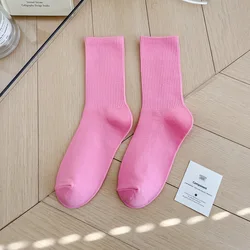 Vibrant Women's Designer Fashion Cotton Socks - 33 Color Options - Fits EU 34 - 41 (Rose Pink)