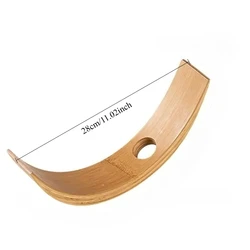 Elegant Bamboo Wine Bottle Display Stand - Creative Balance Rack Decor (B)