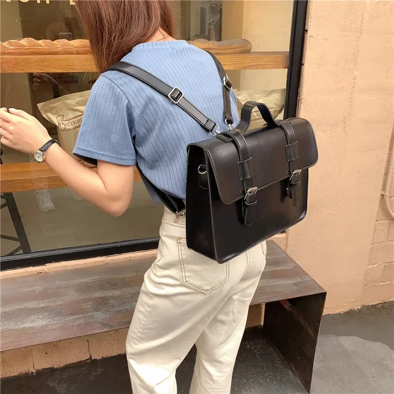 

Retro Korean Style Women Backpack Students ShoulderBags Briefcase Bookbag Travel Messenger Bags