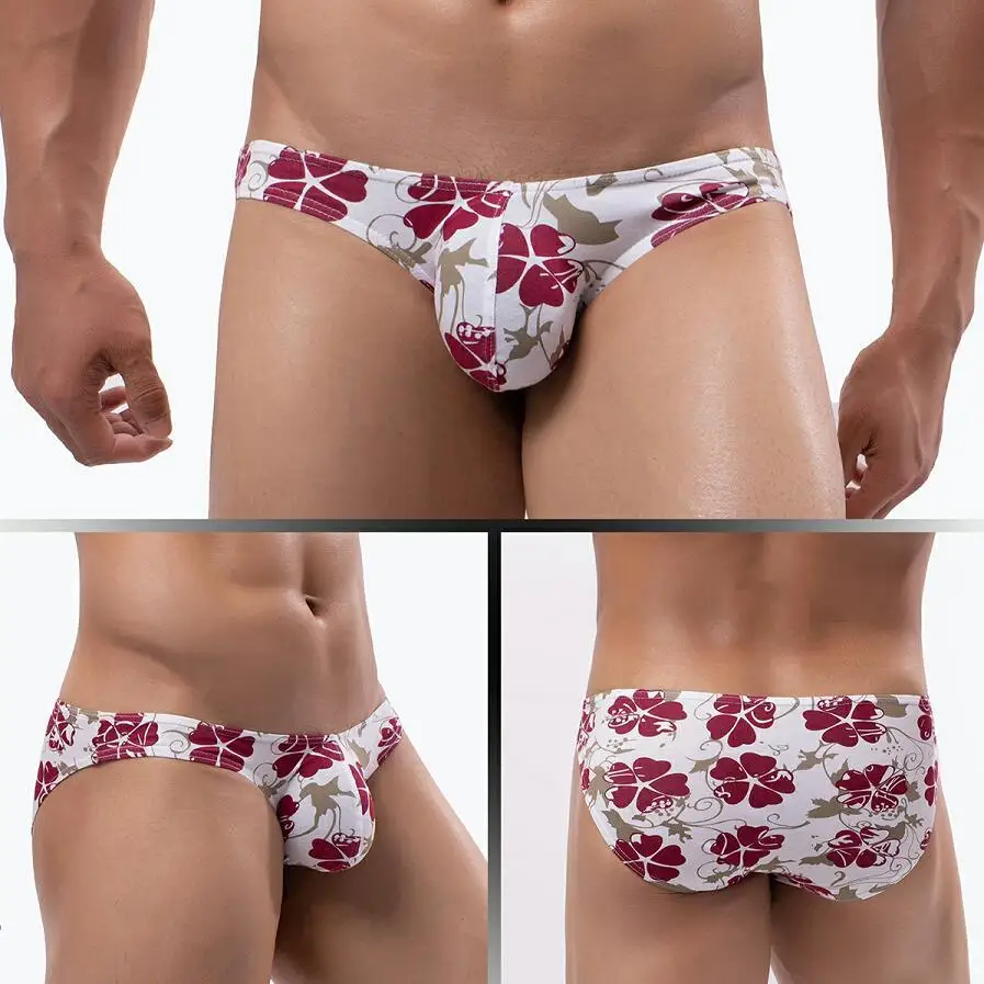 

New Men'S Print Briefs Bikini Gay Underwear Men Sissy Lingerie Male Cartoon Low Waist Printed Pattern Low Waist Underpants