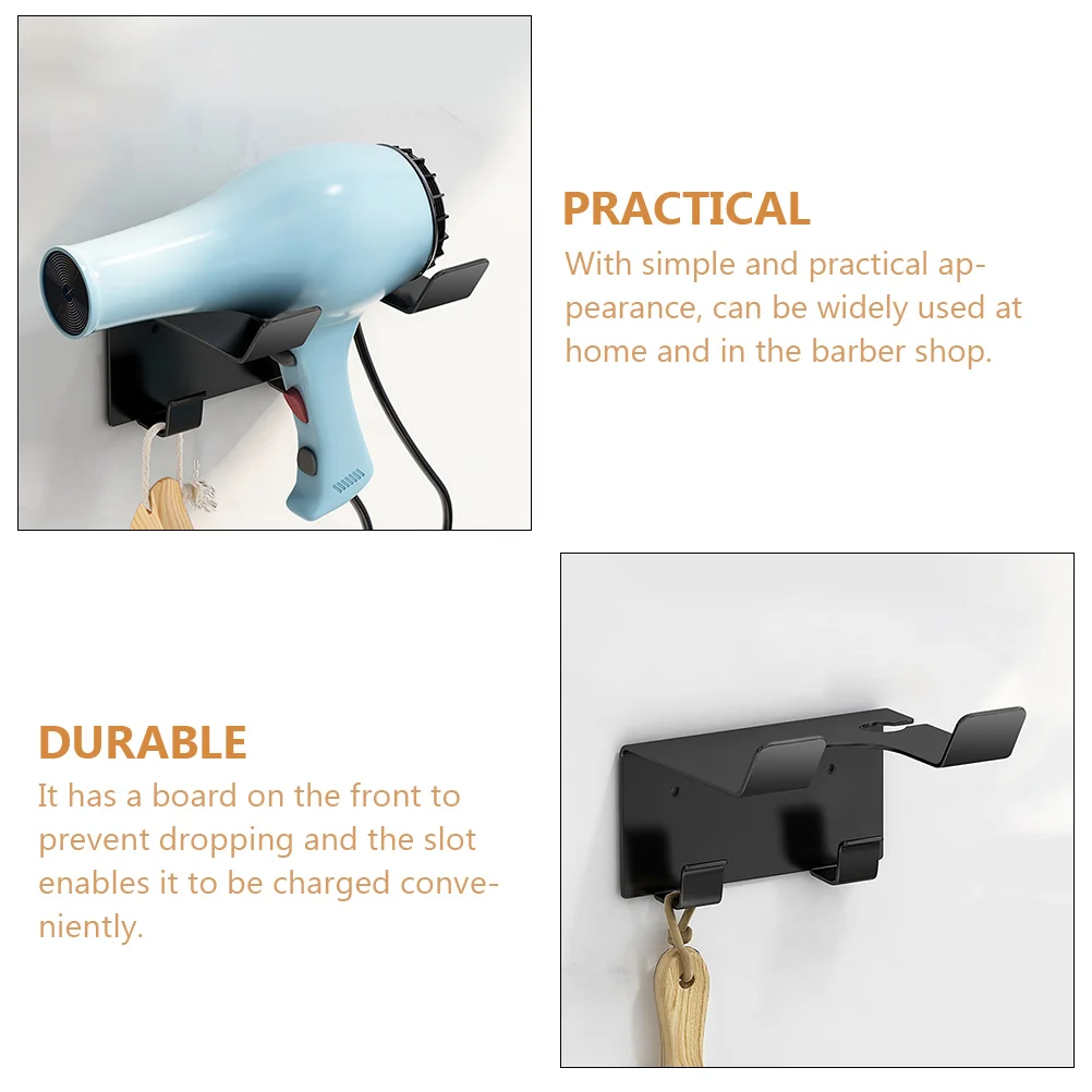 Hair Dryer Holder Holders Mount Hairdryer Wall Mounted Bracket for Stand Bathroom Blow