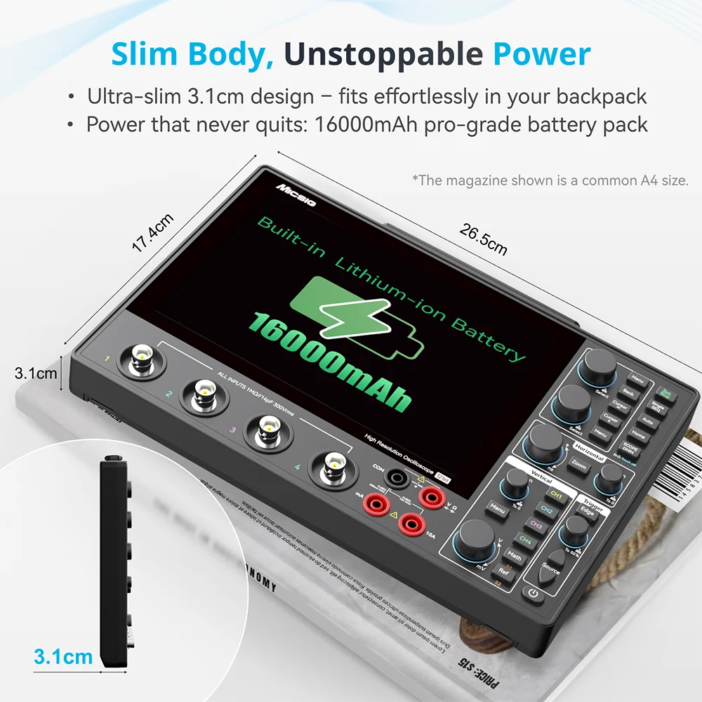 Micsig Digital Oscilloscope MHO14-100/MHO14-200 4Channel 100MHz