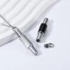Simple Cylinder Cremation Urn Necklace/Keychain for Ashes Openable Memorial Pendant Stainless Steel Keepsake Jewelry 6