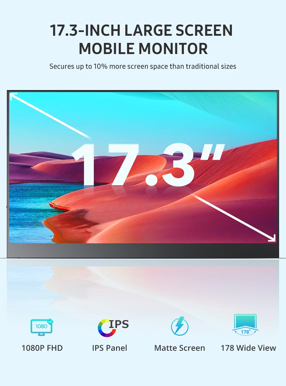17.3 ġ ޴  FHD 1920*1080 IPS LCD ÷, USB C  ° ȭ ۵, Ｚ DEX ȭ PS4 PS5 XBOX ġ