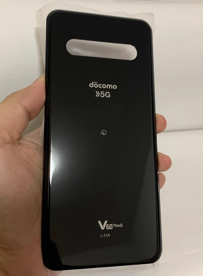 Double Sure Cover posteriore di ricambio in vetro blu per LG V60 ThinQ