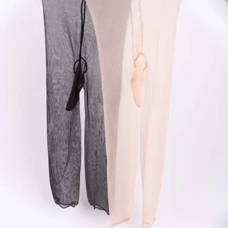 Fashion Ultra-thin Men's Seamless Short Pantyhose JJ Cover Silk Stockings Man Tights Guy Funny Sex Product Fit Weight XS-S