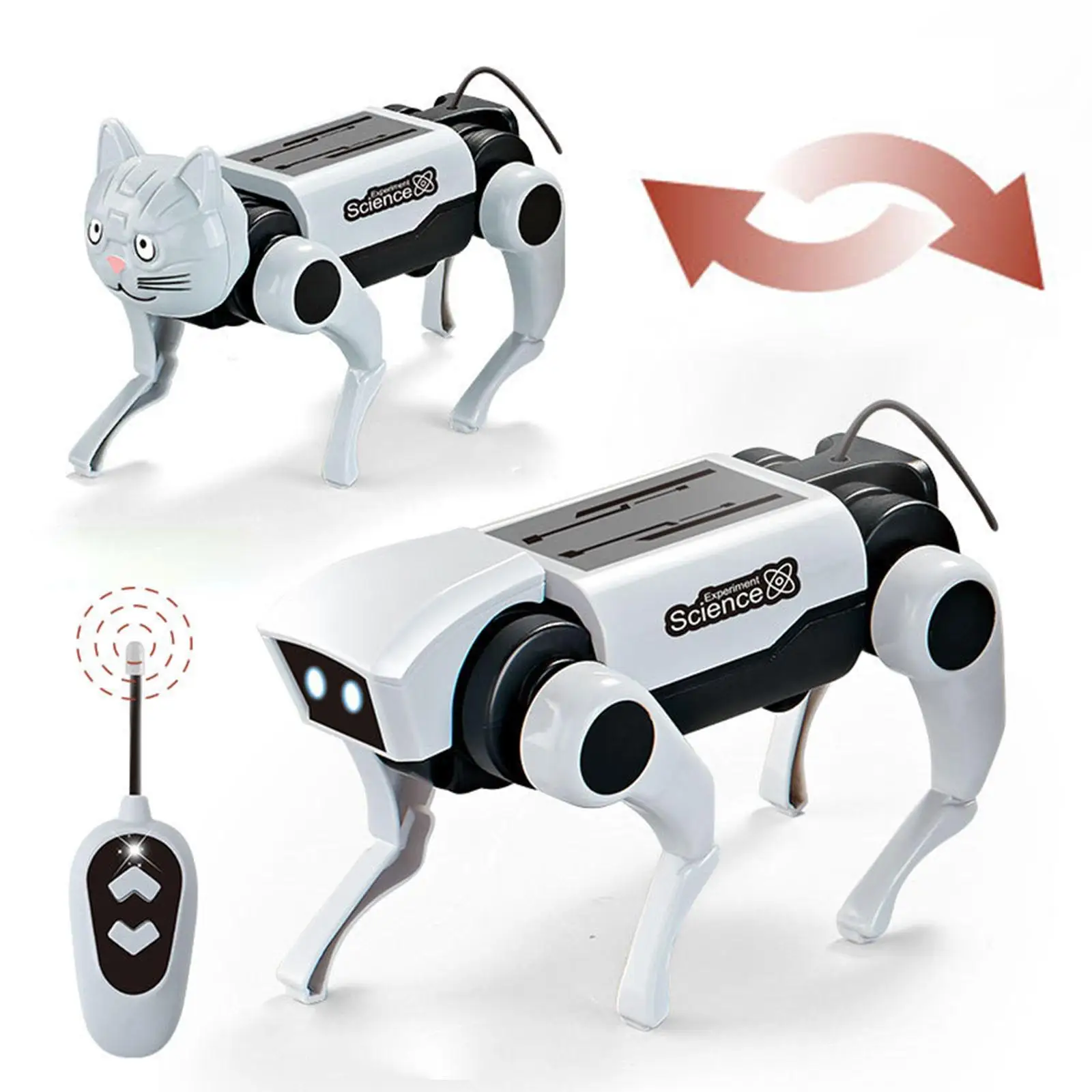 

Robot Dog RC Toy Intelligence Toy Robotical Dog Portable 3D Puzzle Model DIY Assembling for Decoration Teens Adults Holiday Gift