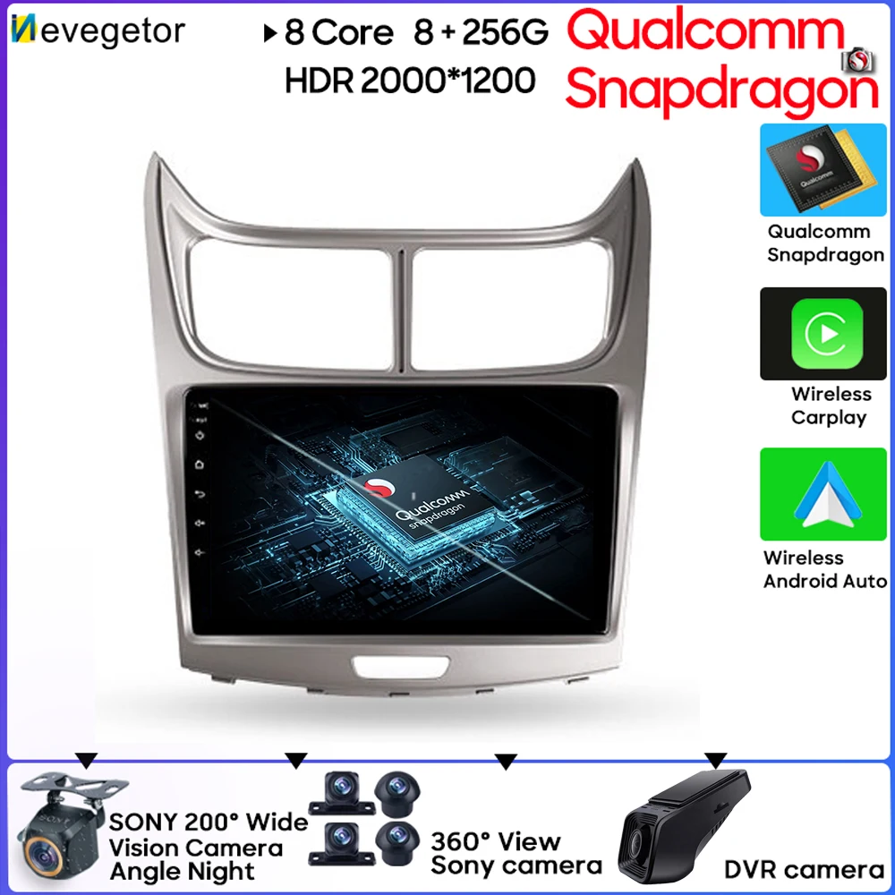 Per Chevrolet Sail 2015 -2018 Autoradio Lettore Audio Auto Autoradio Head Unit Gps Sistema Multimediale Android No 2Din Dvd