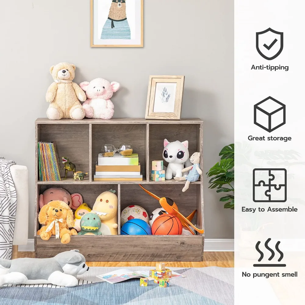 Children's Bookshelf, Toy Storage Cabinet, 35.4 "L Storage Cabinet, Suitable for Children's Rooms, Game Rooms, Kindergartens 6
