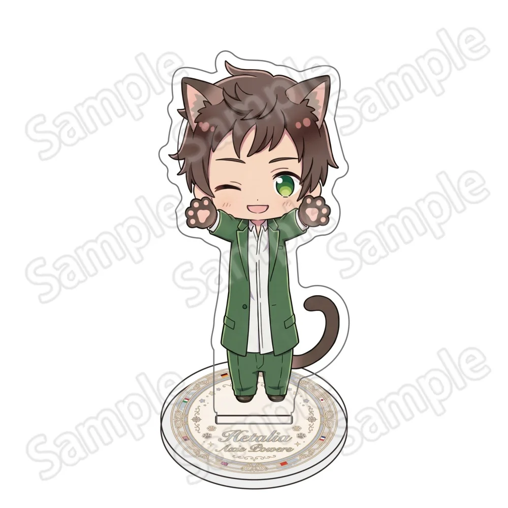 Hetalia: Axis Powers Cat Ear Chibi Acrylständer 10 cm | USA UK Frankreich Deutschland Italien Niedliche Anime-Figur Schreibtisch-Deko Fan-Geschenk – Detail 14