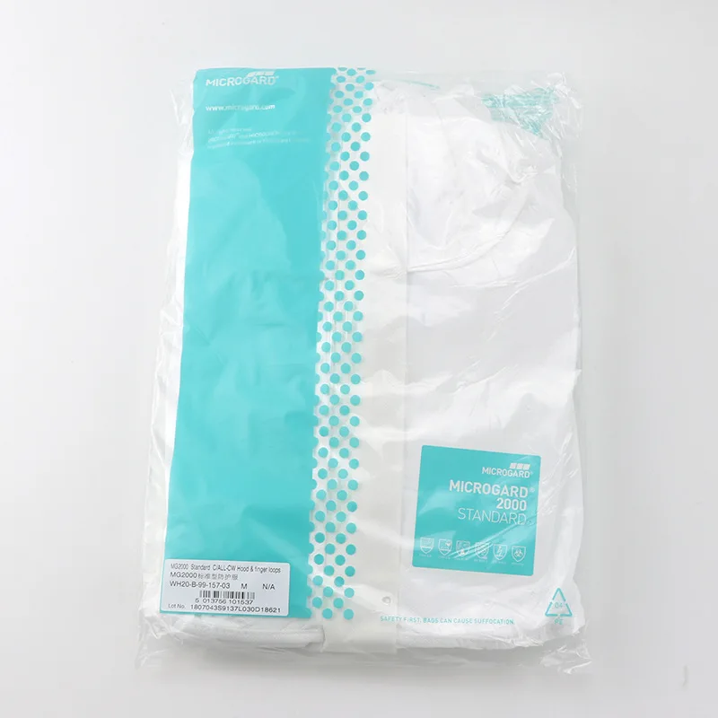 5 sizes of workwear sets hazardous material protection integrated chemical experiment dust and liquid splash prevention set