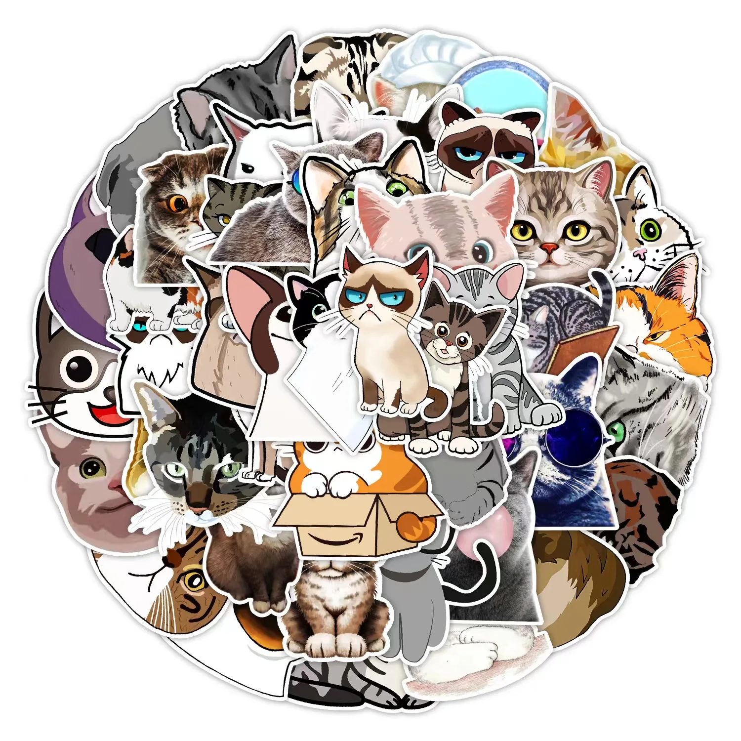 Nuovi Adesivi Per Gatti 2024 200 Fogli Per Telefono Cellulare Tazza D'Acqua Computer Laptop Decorazione Di Cancelleria Adesivi Per Gatti Carini Imperm