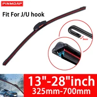 Waterproof Wiper Blade J/U Hook Car Windshield Wiper Blade Dual Rubber Wiper Blade 13 "14" 16 "18" 19 "20" 21 "22" 24 "26" 28“ 1