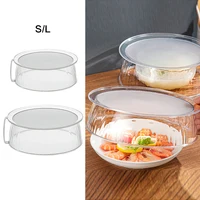 Couvercle alimentaire pour micro-ondes, résistant aux éclaboussures, Surface transparente et lisse avec poignée, couvercle de protection des aliments de 10 pouces, ustensiles de cuisine 1