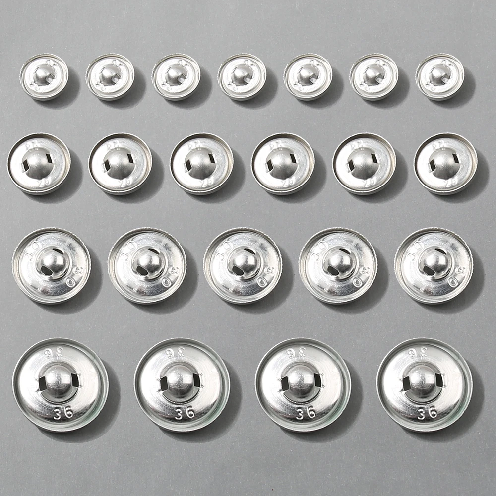 100sets/lot 16L-60L Covered Button Aluminum Base Round Bread Shape Fabric Buttons for Diy Cloth Coat Sewing Accessories 4