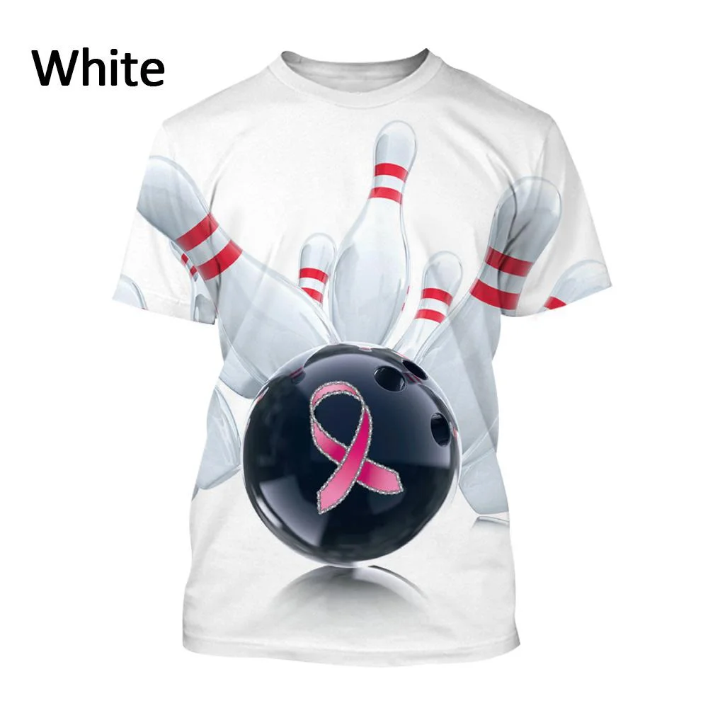 

Summer Men's T-shirts Fashion Sports Bowling 3d Print O-neck Short Sleeve Street Hip-hop Shirt Oversized Top & Tees Men Clothing