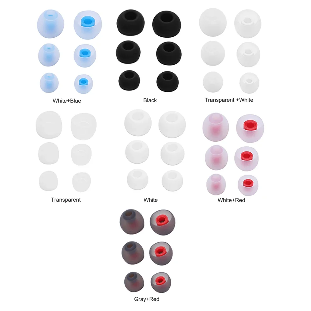 Wireless In Ear Earphone Eartips 3/6 Pair 6pcs L M S Comfortable Silicone Elastic Earbuds Replacement Universal for KZ LZ A4 DZ9