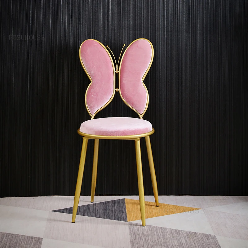Modern Minimalist Coffee Shop Butterfly Bar Chairs Nordic Kitchen Restaurant High Stool Home Furniture Office Backrest Bar Chair