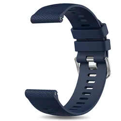Versatile Silicone Strap in Multiple Sizes (18/20/22mm) - 22mm (Midnight Blue)