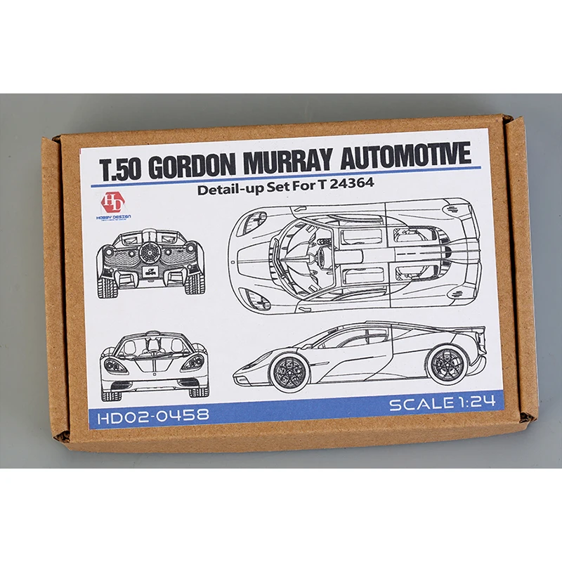 Hobby Design Hd02-0458 1/24 T.50 Gordon Murray Automotive Detail-Up Set Modello Di Modifica Dell'Auto Per Tamiya 24364 Pe + Metallo + Resina