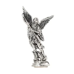 Exquisite Saint Michael the Archangel Guardian Figurine - Zinc Alloy Craft (Silver)