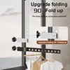 90 ° Foldable Clothes Rack Clothes Hangers Wall Mounted Hanger Drying Rack SpaceSaving Aluminum Clothes Organization 2