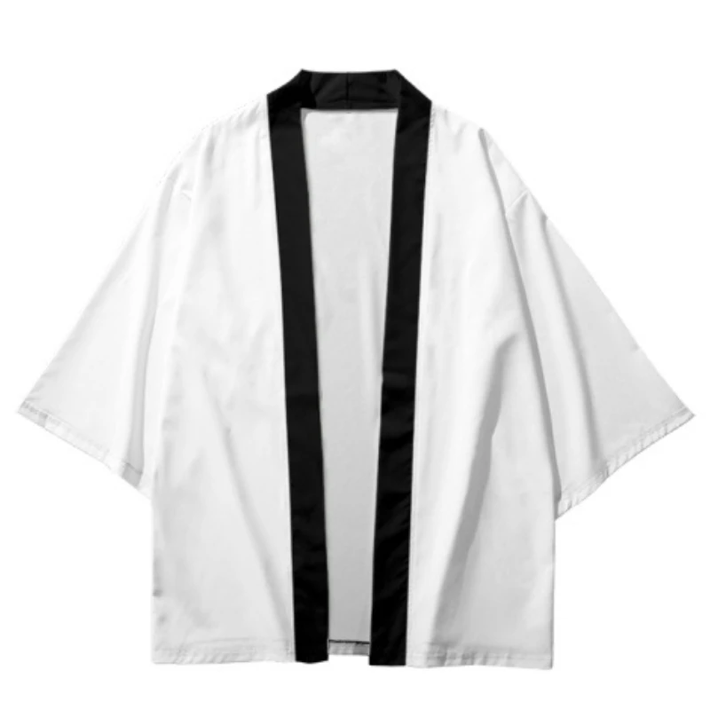 Kimono Cosplay Samurai Haori Cardigan Beach Yukata Asian Clothes Japanese Traditional Solid Color for Women Men