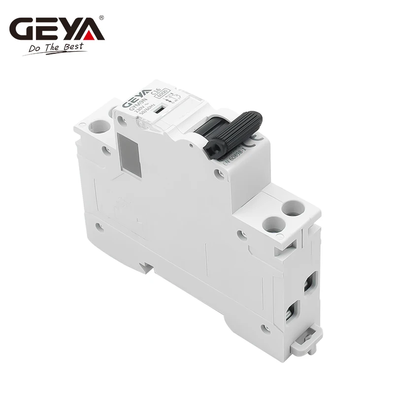 GEYA GYM9N 1P+N MCB 6A 10A 16A 20A 25A 32A 40A 220V AC Circuit Breaker 6KA C Curve  B Curve