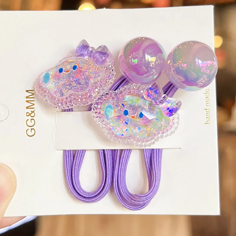 2PCS New Lovely Little Whale Girls Kids Elastic Hair Bands - Main Image