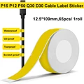 Yellow cable label