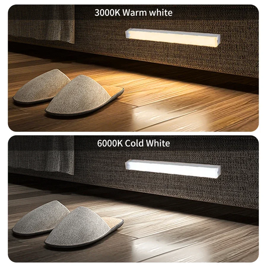 LED Light LED Night Lights Wireless Rechargeable LED Motion Sensor Cabinet Light For Closet Kitchen Wardrobe Stairs Magnetic Under Lights