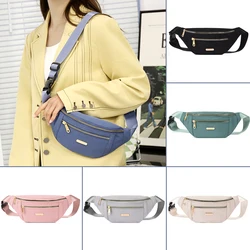 Fashion Waist Bag for Women Portable Large Capacity Leisure Crossbody Chest Bags Waist Packs Lightweight Oxford Leisure Belt New