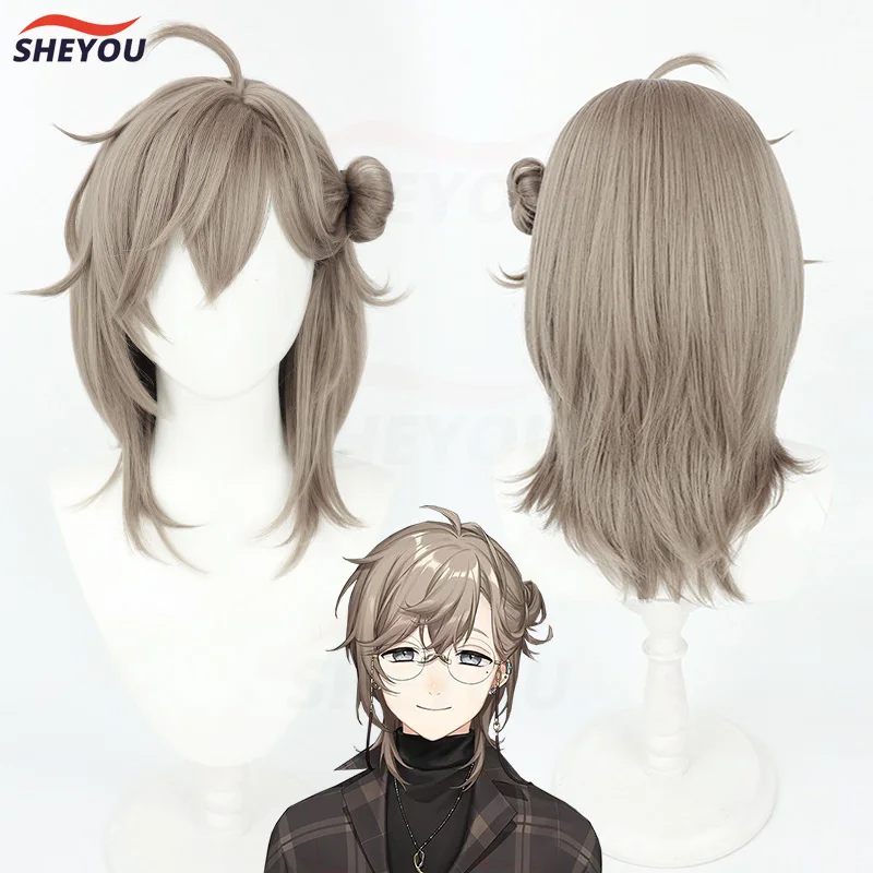 

New! Kanae Cosplay Wig VTuber NIJISANJI Youtuber Kanakana Brown Long Heat Resistant Synthetic Hair Role Play Wigs + Wig Cap