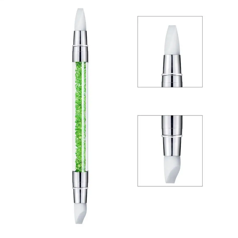 Doppelseitige Silikon Skulptur Stift Skulptur Punktierung Stift Silikon Nägel Kunst Pinsel Maniküre Carving Stift DIY Maniküre Werkzeuge – Detail 15