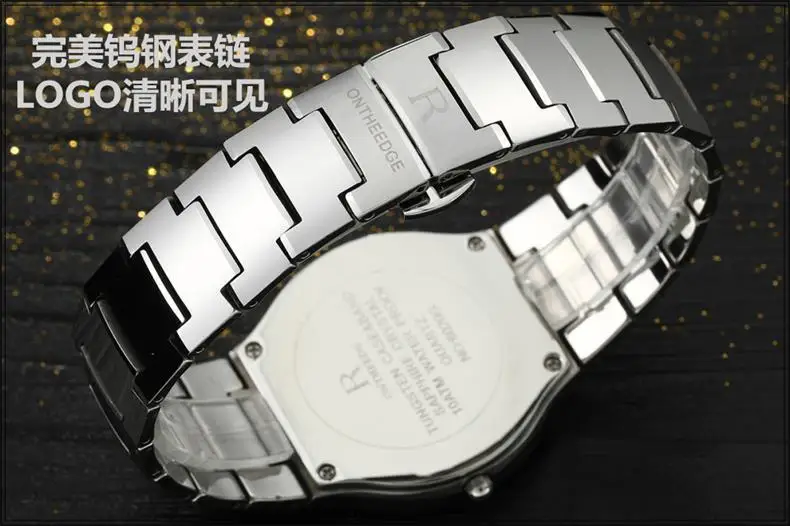 2022 popular genuíno tungstênio aço relógio masculino