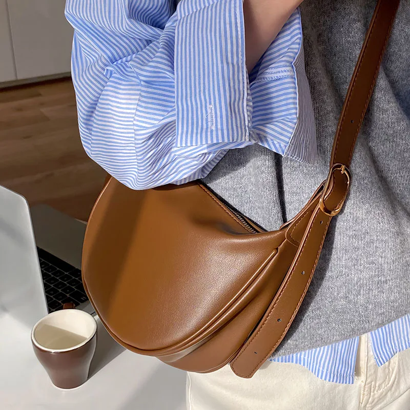 

Vintage Laides Solid Color Messenger Bags Simple Luxury Handbags for Women Fashion Design Female PU Shoulder Crossbody Bag