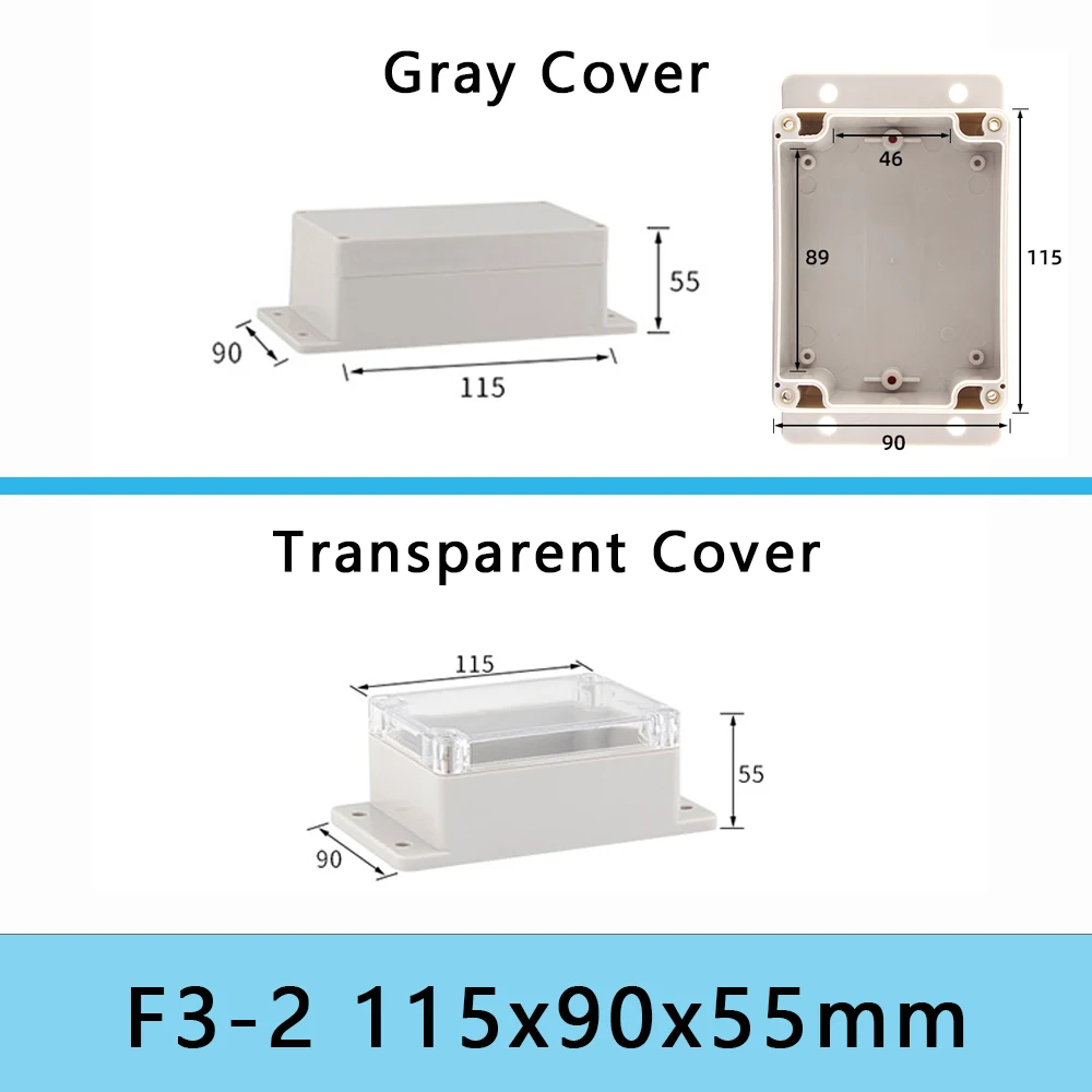 Waterproof IP67 Outdoor Electronic Housing Enclosure in Durable ABS Plastic