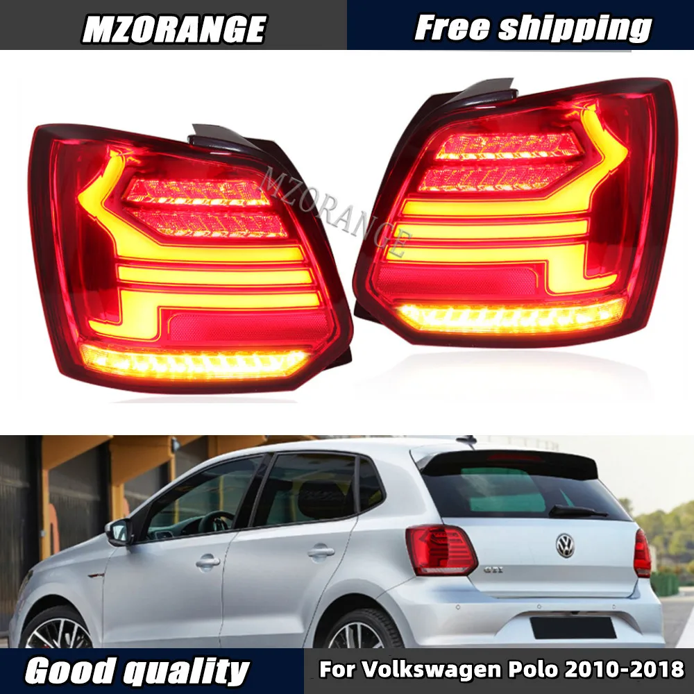 Rear Tail Light For Volkswagen Polo MK5 6C 6R 2010-2018 Rear Turn Signal Stop Brake Lamp Driving Fog Car Accessories
