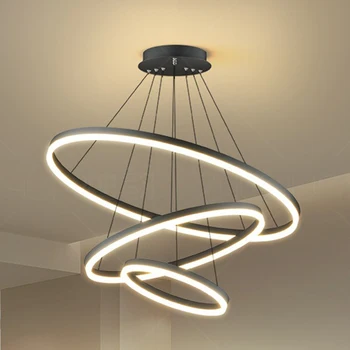 Warm Light LED Pendant Chandelier Adjustable Indoor Lighting High Brightness Decor Ornament for Dining Bar Living Room Shop 4