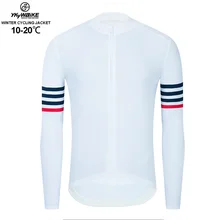 YKYWBIKE-chaquetas de ciclismo para hombre, Jersey de manga larga de lana para mantener el calor, Tops de bicicleta de carretera MTB 2022