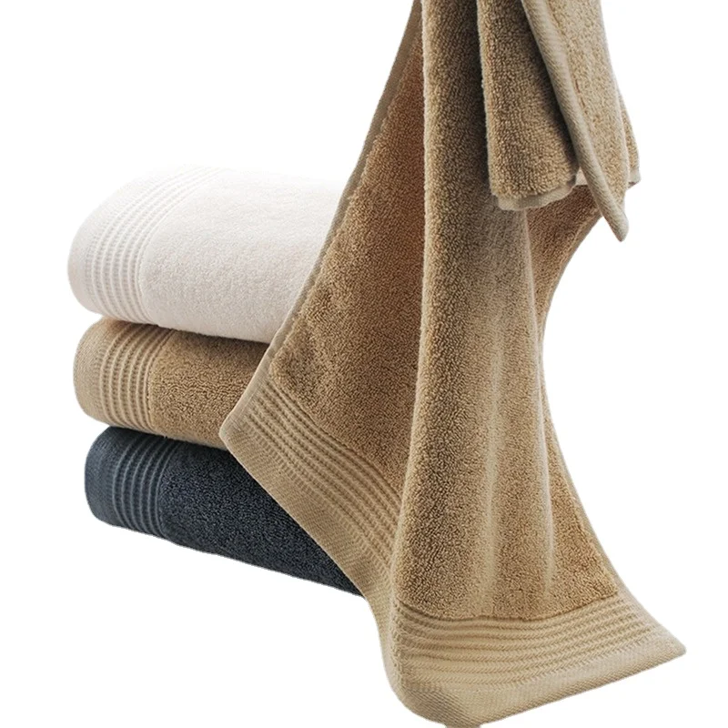 34*76cm 100% Cotton Face Towels White Navy Khaki Hair Towel Adults Washcloths High Absorbent Home Hotel Pure Thick Towels cotton towel face towel thickened towel hair drying towel