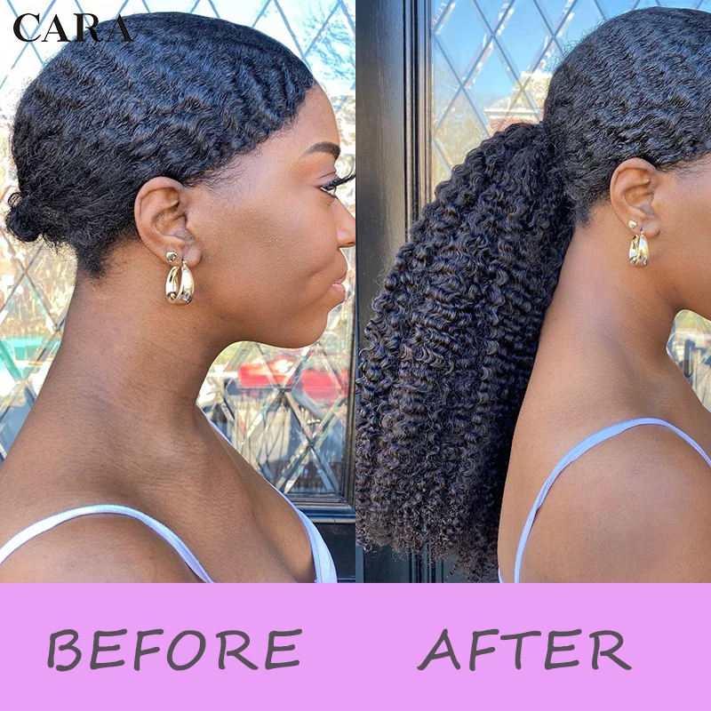 human hair kinky ponytail