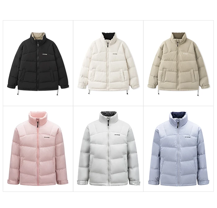 Down Jacket Winter New Three-Proof Top Contrasted Color Versatile Genderless Texture Jacket