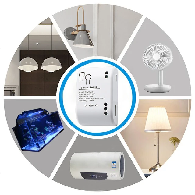 Smart Garage Door Opener Zigbee Inching Self-locking Switch Relay 433 Remote Control Receiver Voice Controller Alexa Tuya APP 6