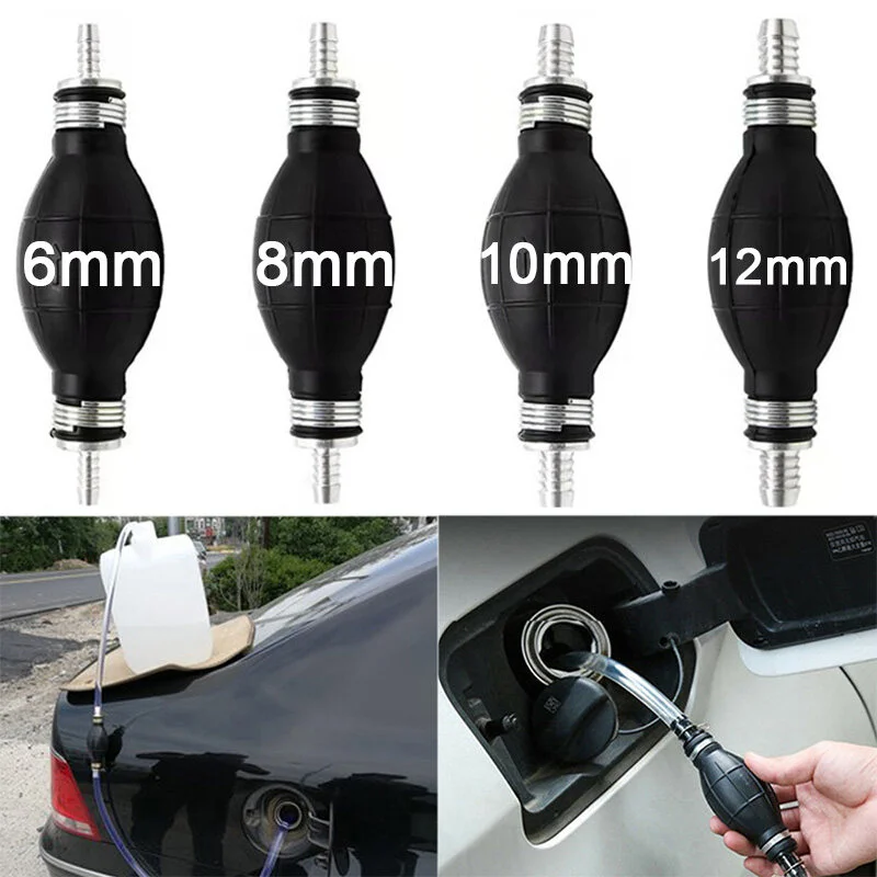 Boat Primer Bulb EVIL ENERGY 10mm 3/8'' Fuel Line One Way Non Return Check Valve Oil Petrol Diesel Aluminium Boat Fuel Line With Bulb