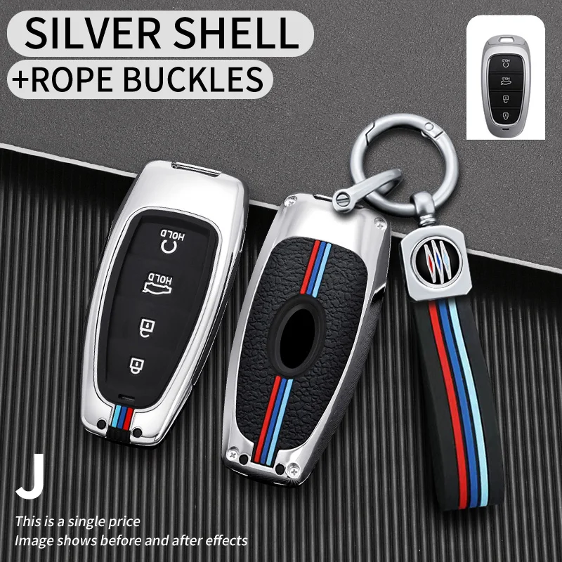 Nuova custodia per chiave a distanza per Auto per Hyundai Santa Fe Tucson 2022 NEXO NX4 Atos Prime Solaris 2021 4 5 pulsanti accessori Auto - S819eb8b3107d489ea02629e8ab7214c51